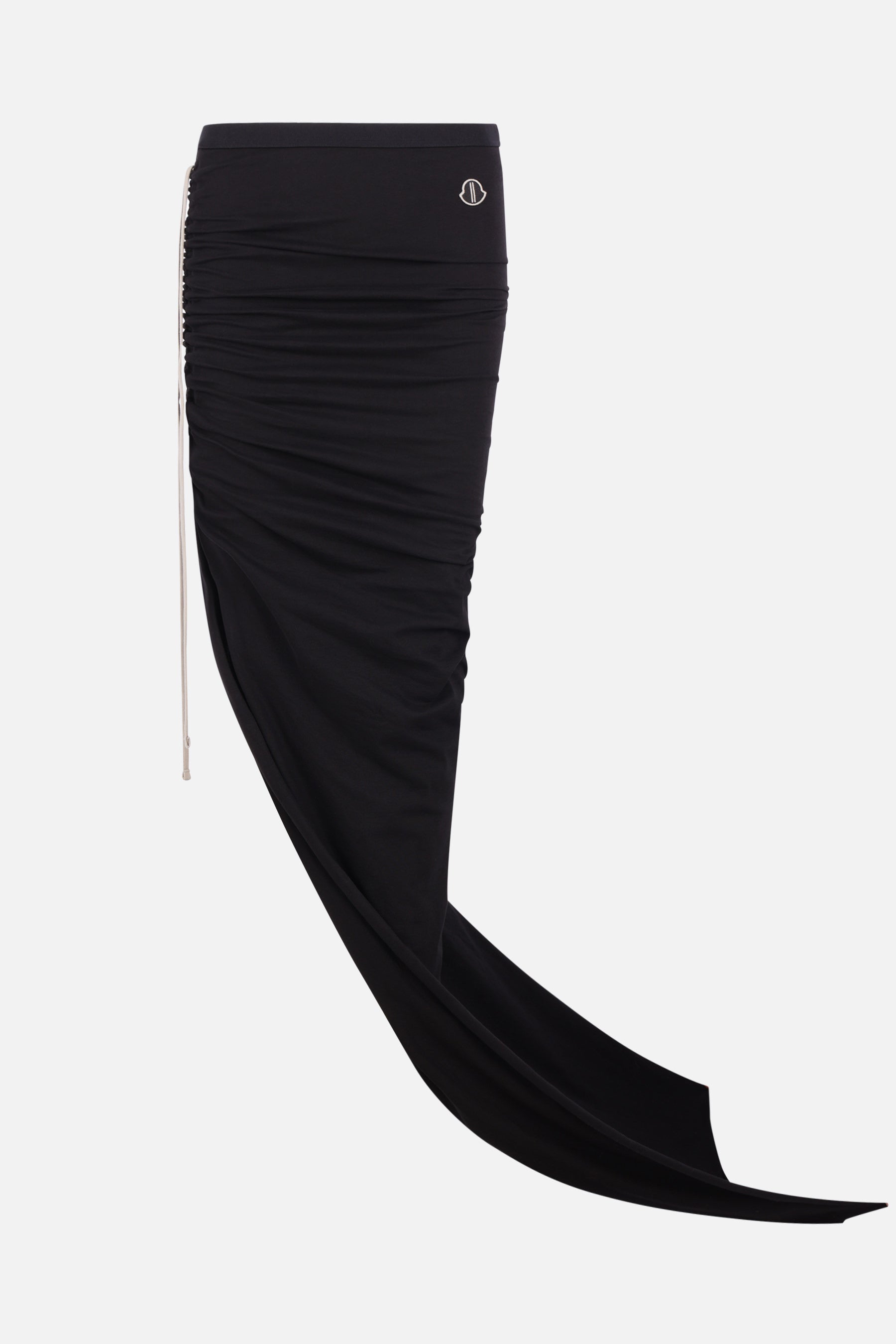 jersey long skirt with train hem