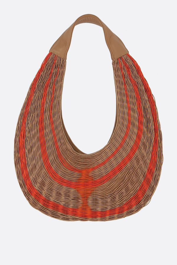 Bivalda shoulder bag in nappa with elastic bands