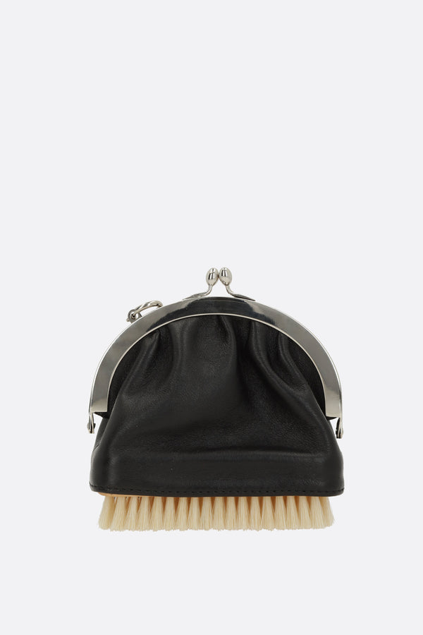 Lea coin purse in nappa with brush