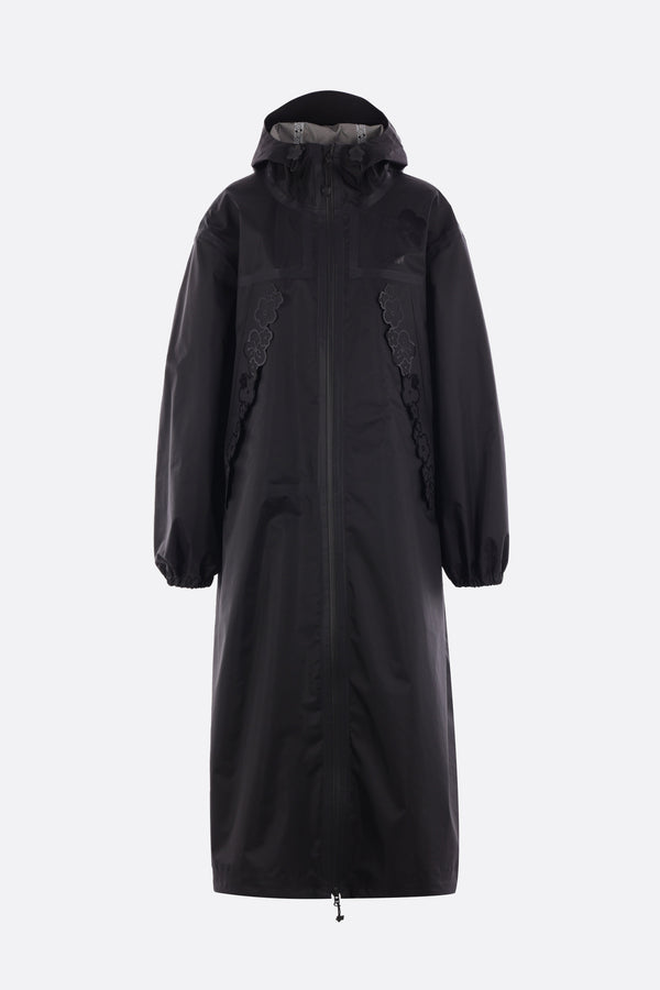 nylon parka jacket with floral print