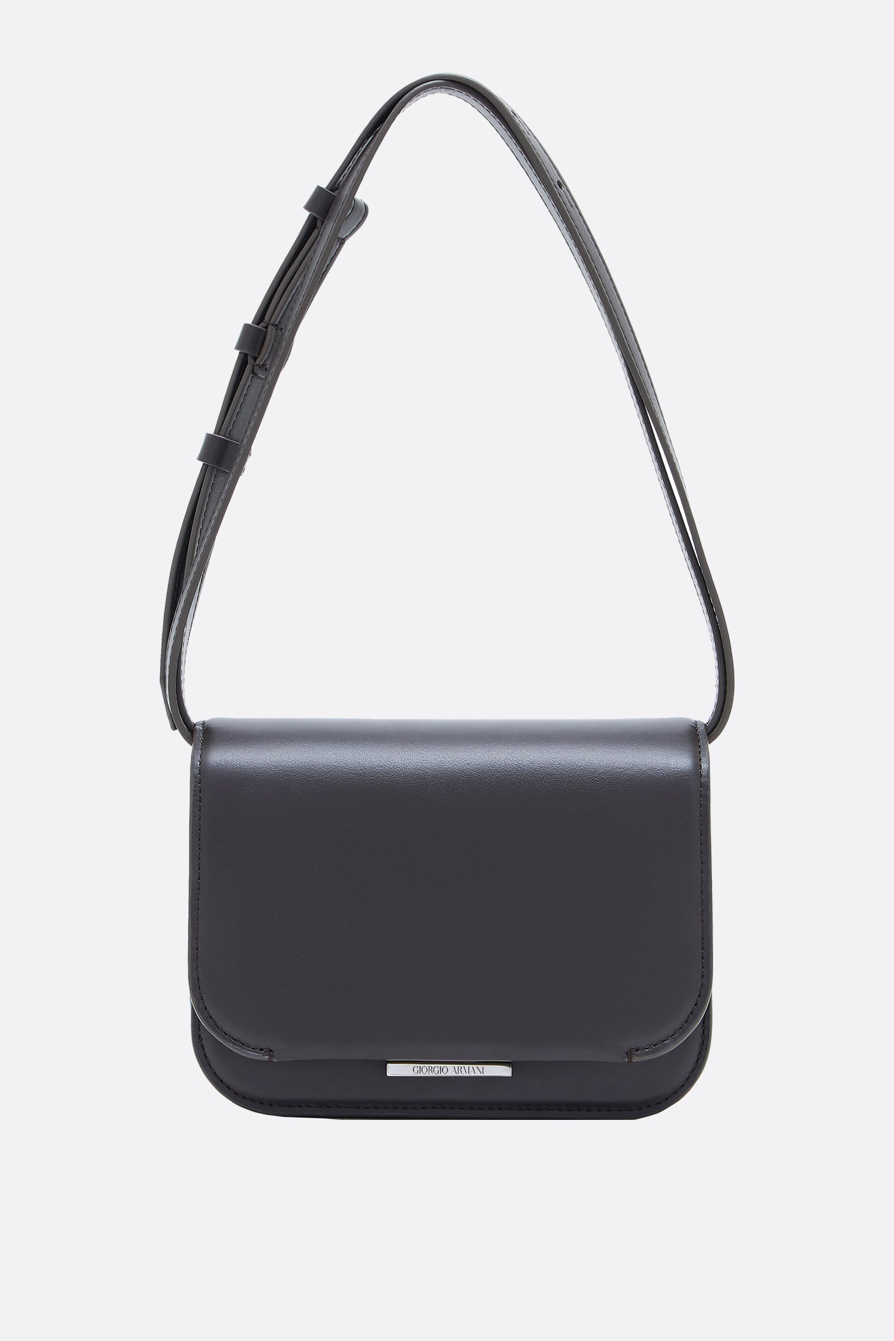 smooth leather shoulder bag