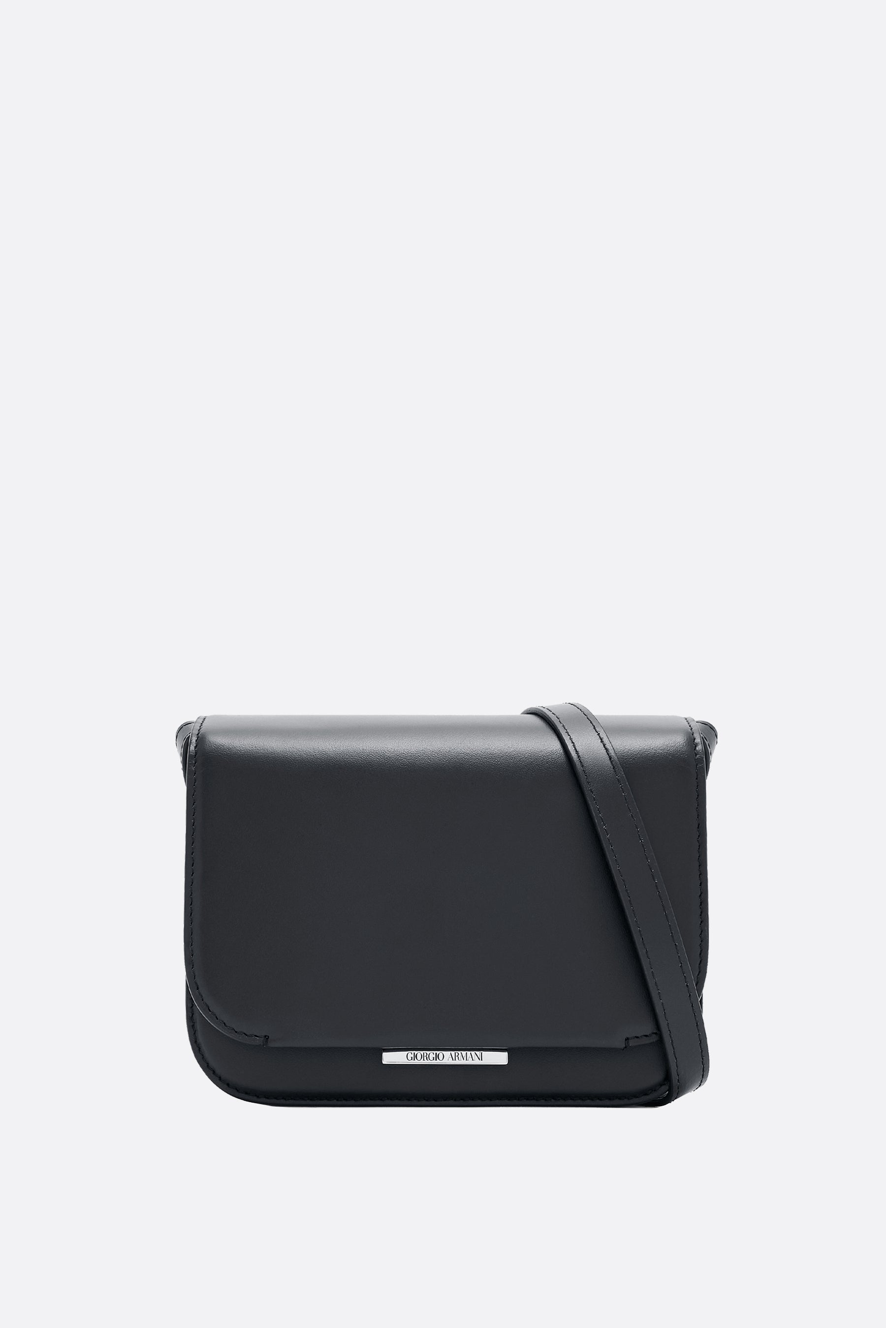 smooth leather shoulder bag