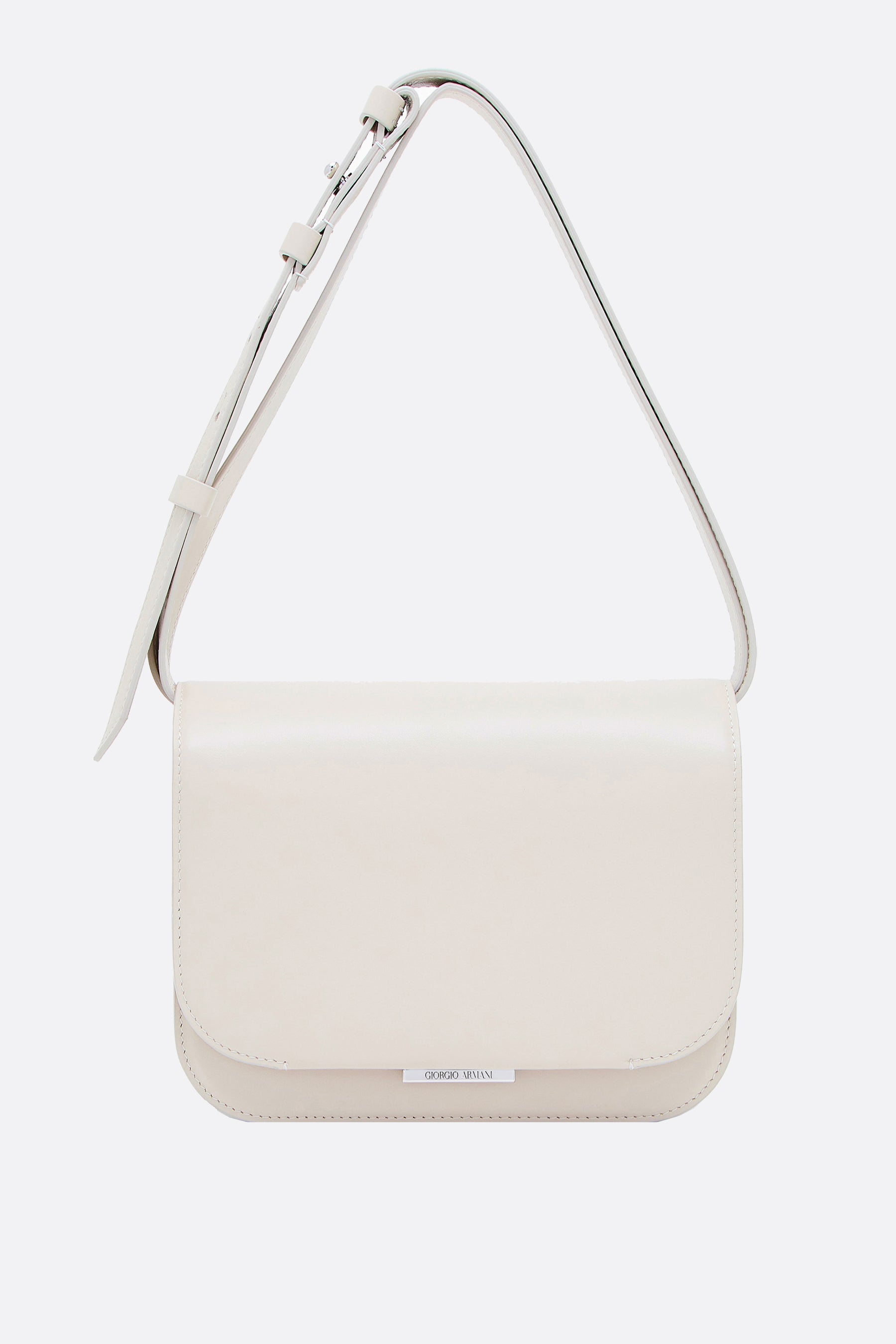 smooth leather shoulder bag