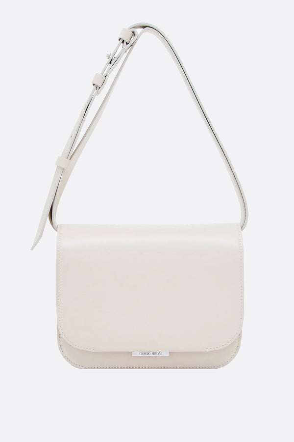 smooth leather medium shoulder bag