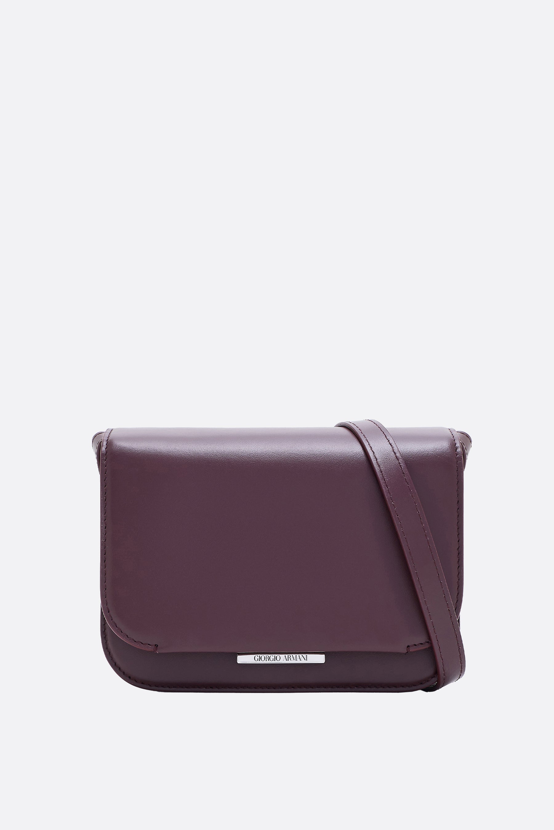 smooth leather shoulder bag