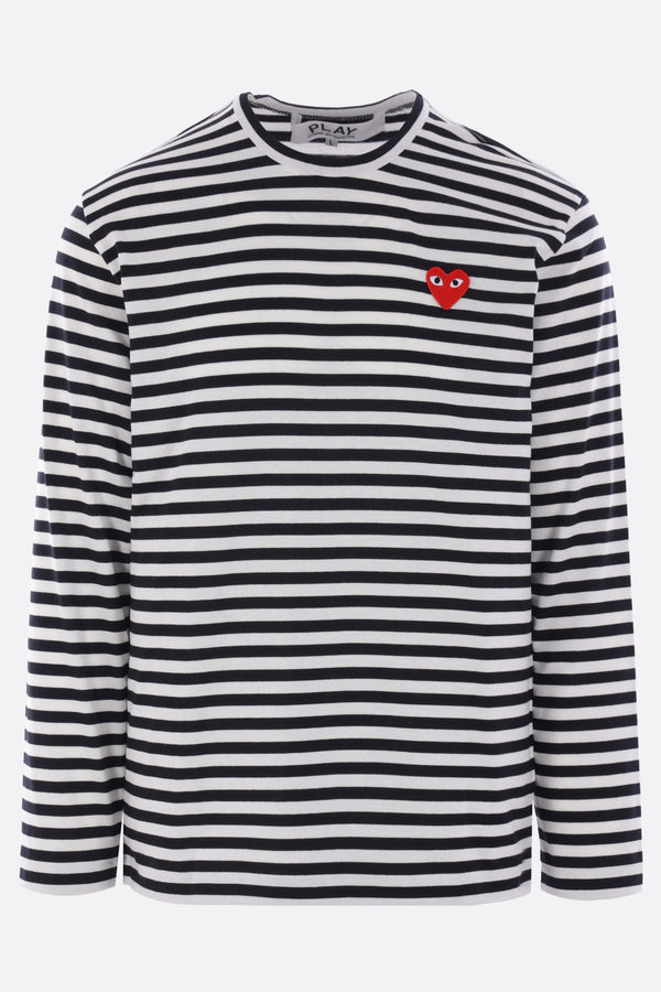 cotton long-sleeve t-shirt with Heart patch