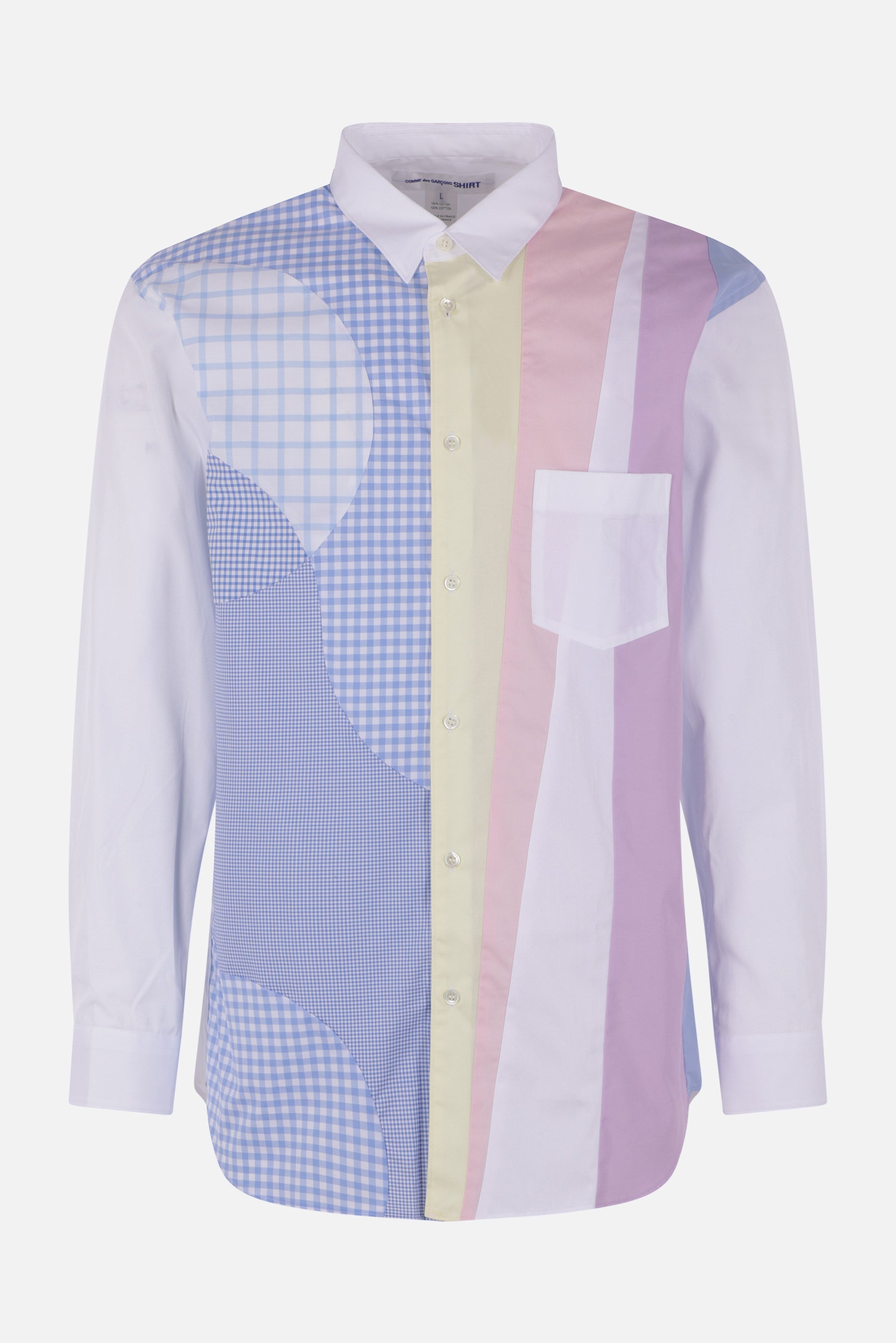 camicia in popeline patchwork