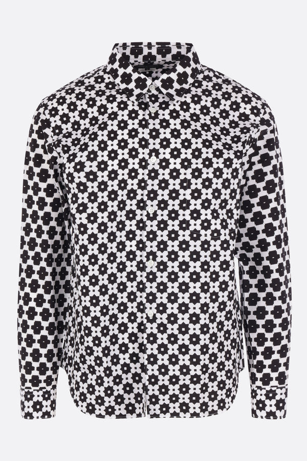 poplin shirt with geometric print