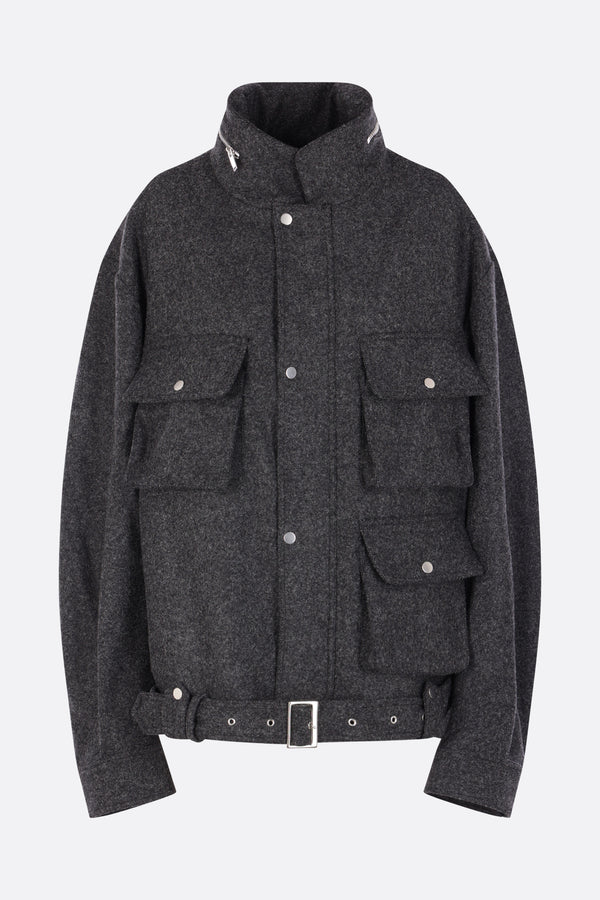 Bomba oversize jacket in Shetland wool