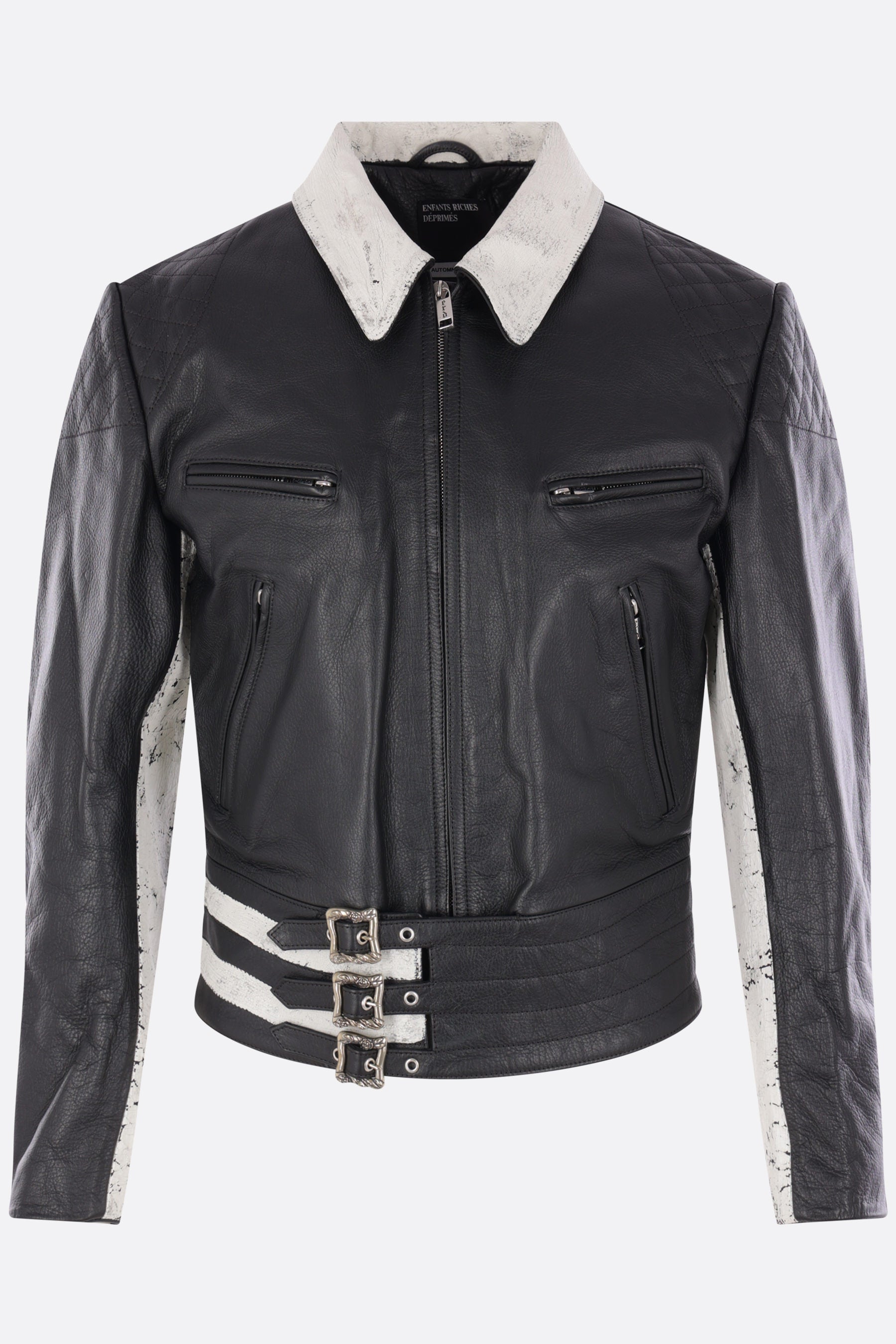 Dog in Restraint jacket in leather