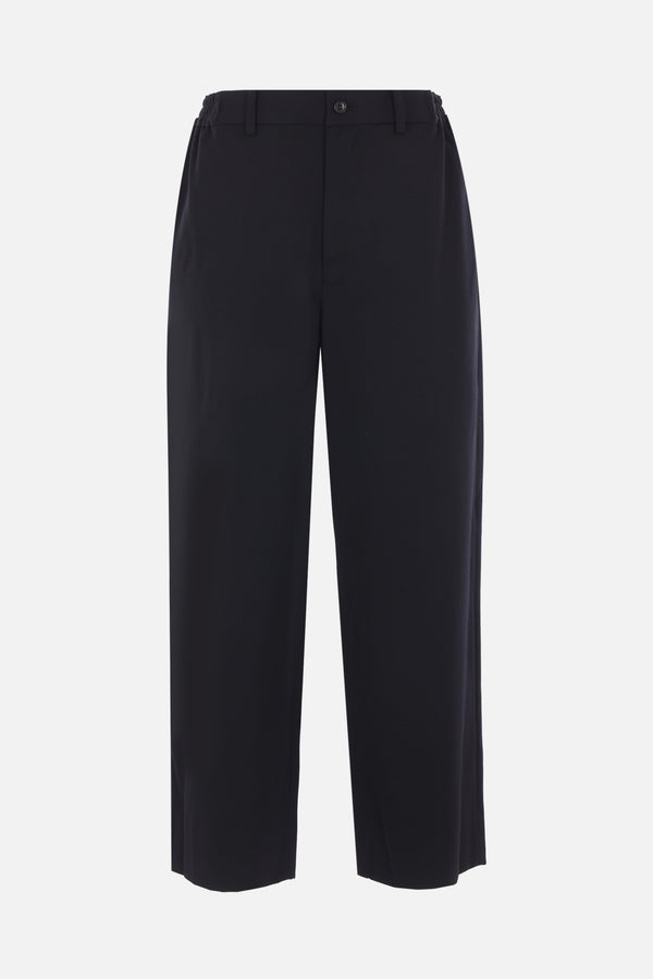 wool cropped trousers