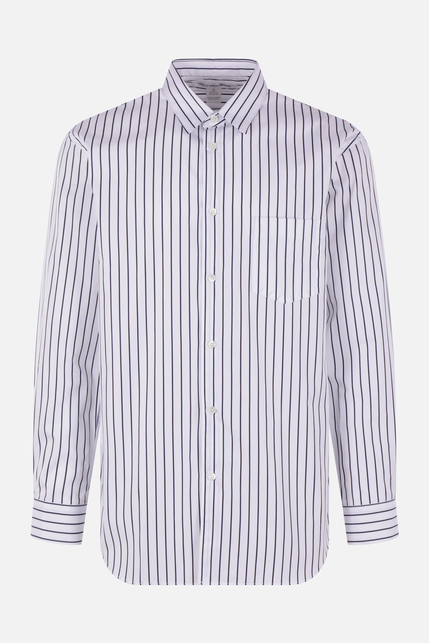striped poplin shirt