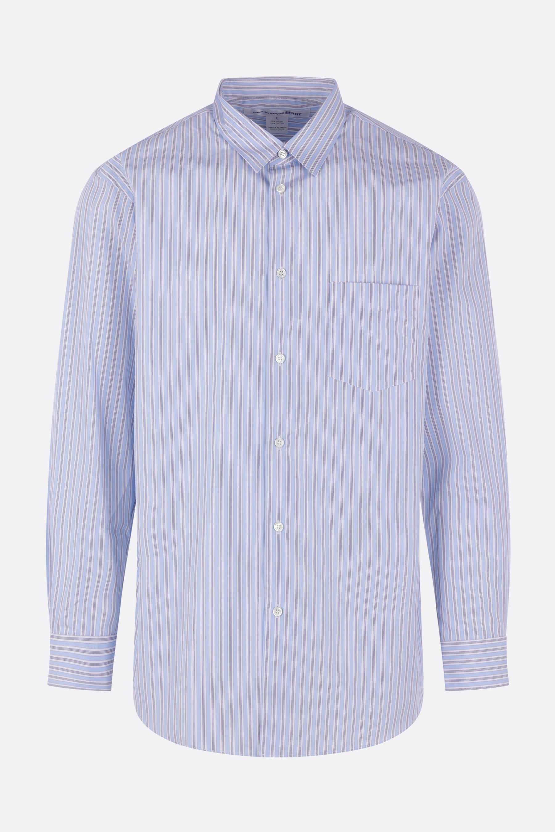 striped poplin shirt