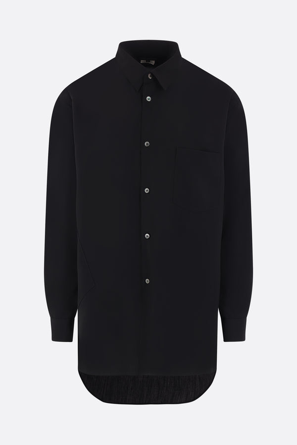 poplin asymmetric shirt