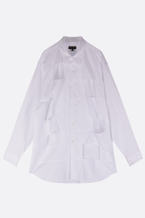 poplin shirt with cut-out details
