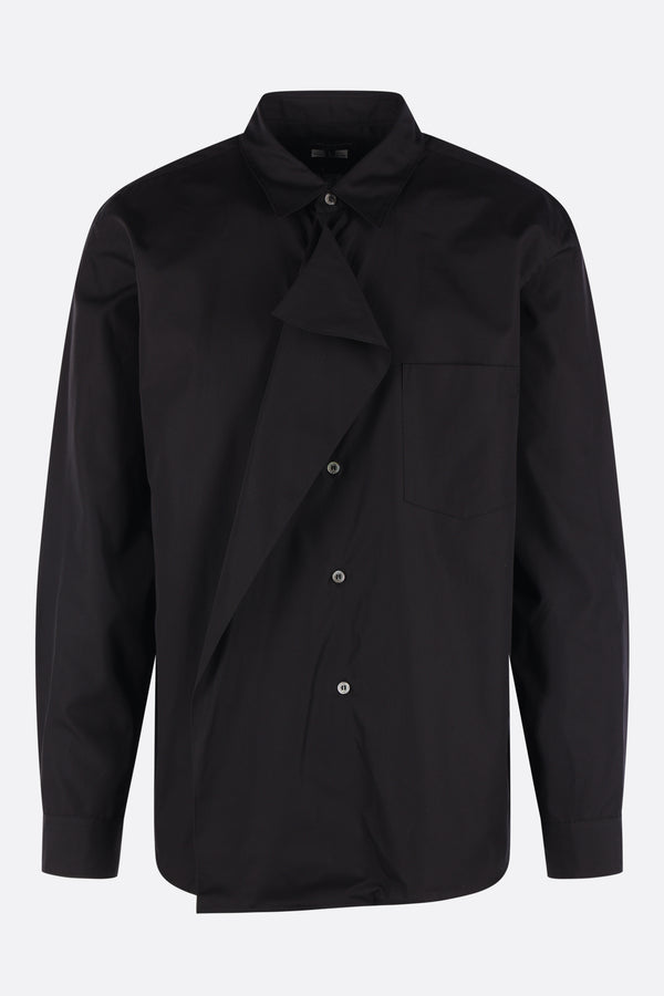 poplin shirt with ruffles