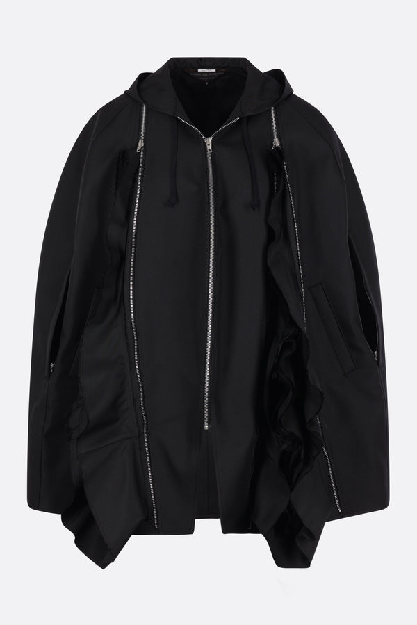 drill hooded cape