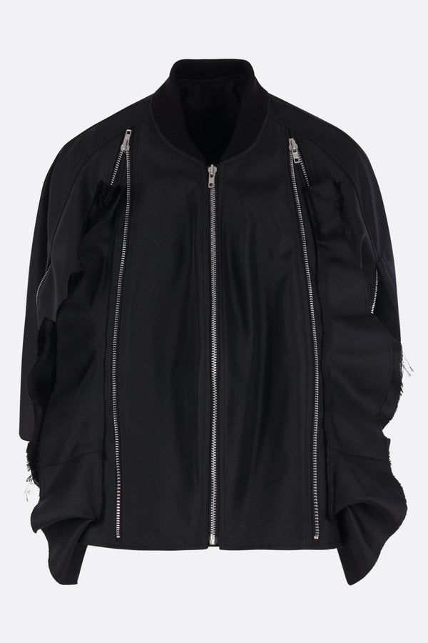 cropped cape in drill