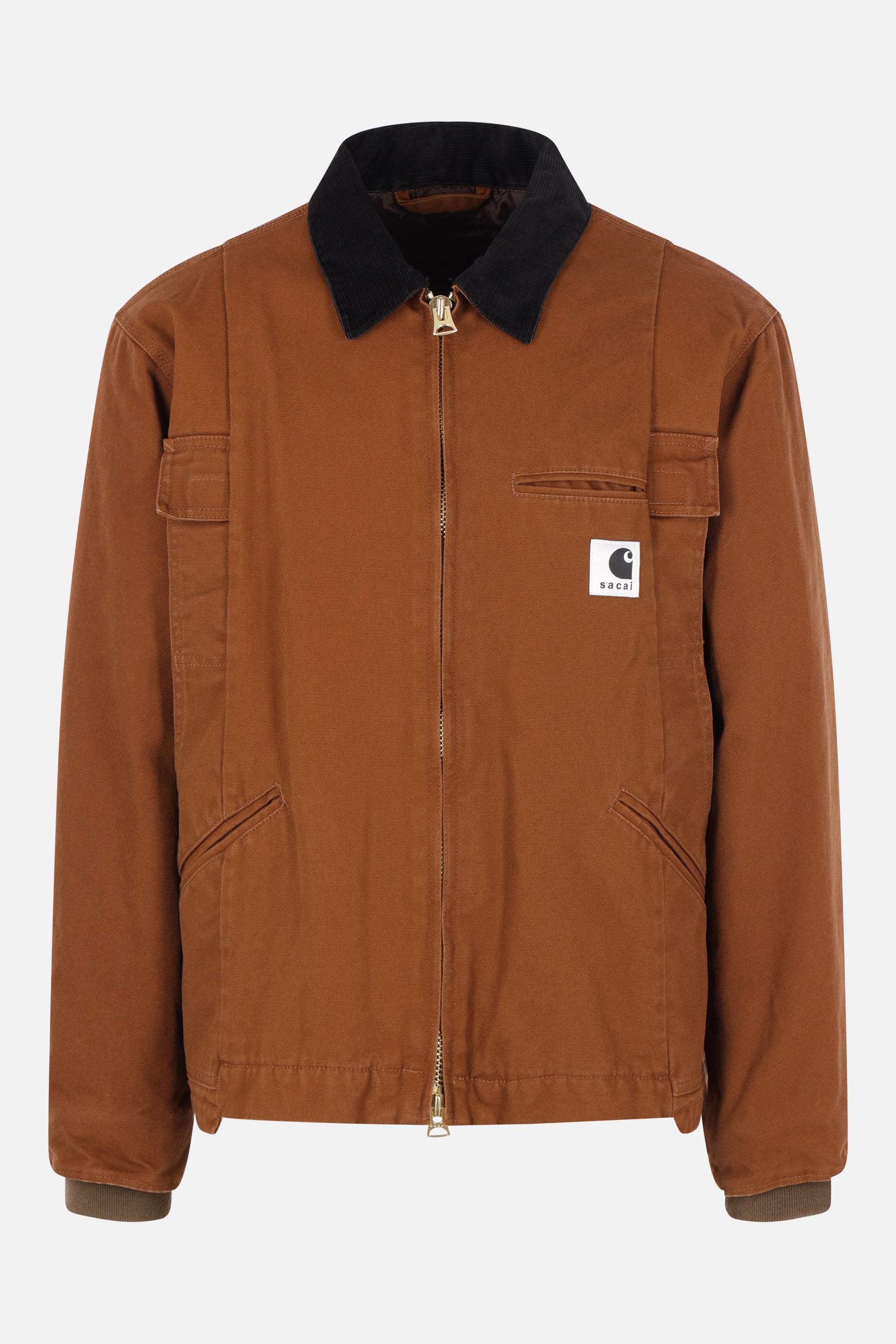 padded utility jacket in canvas
