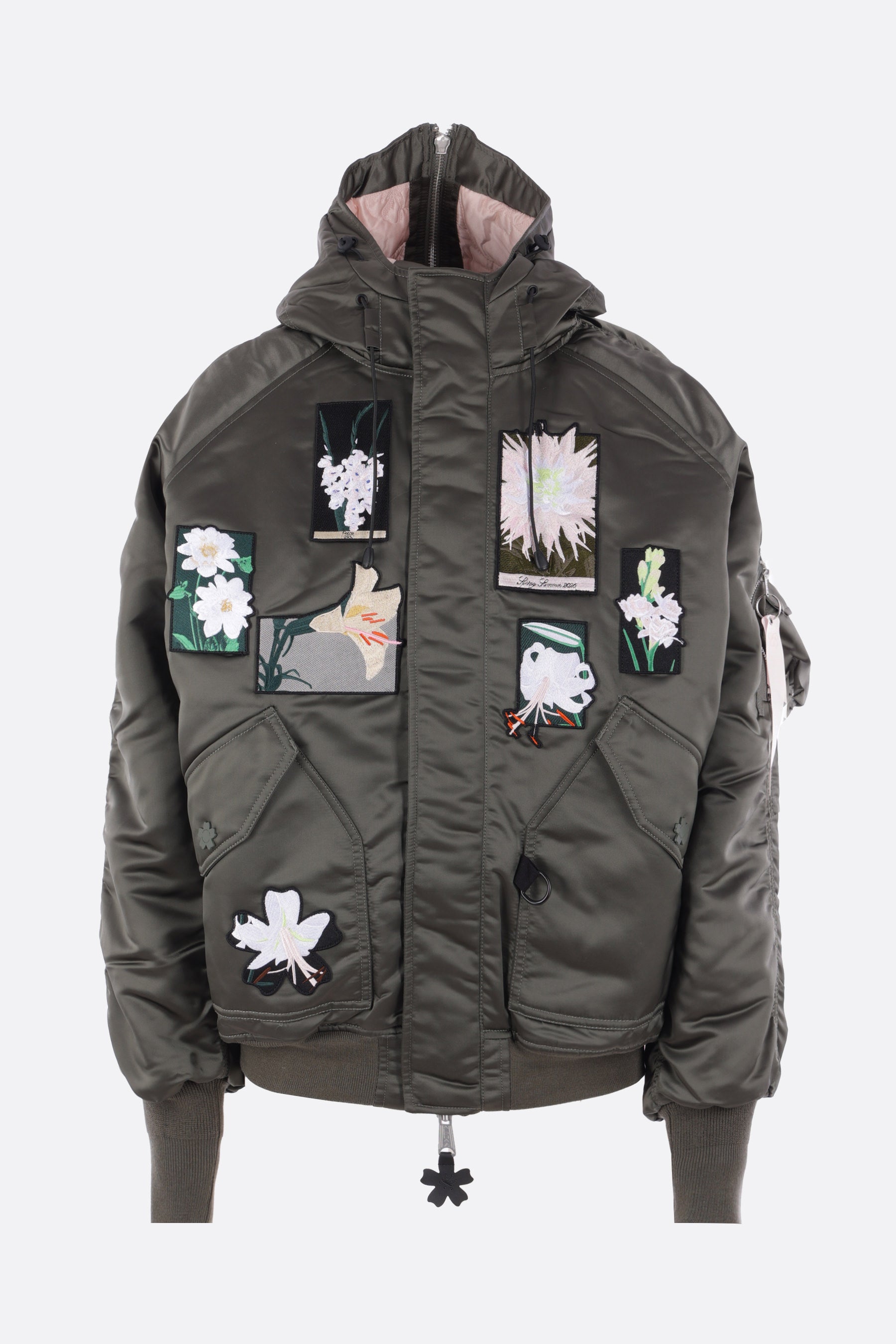 Alpha x CB N-2B Patch padded bomber jacket in nylon