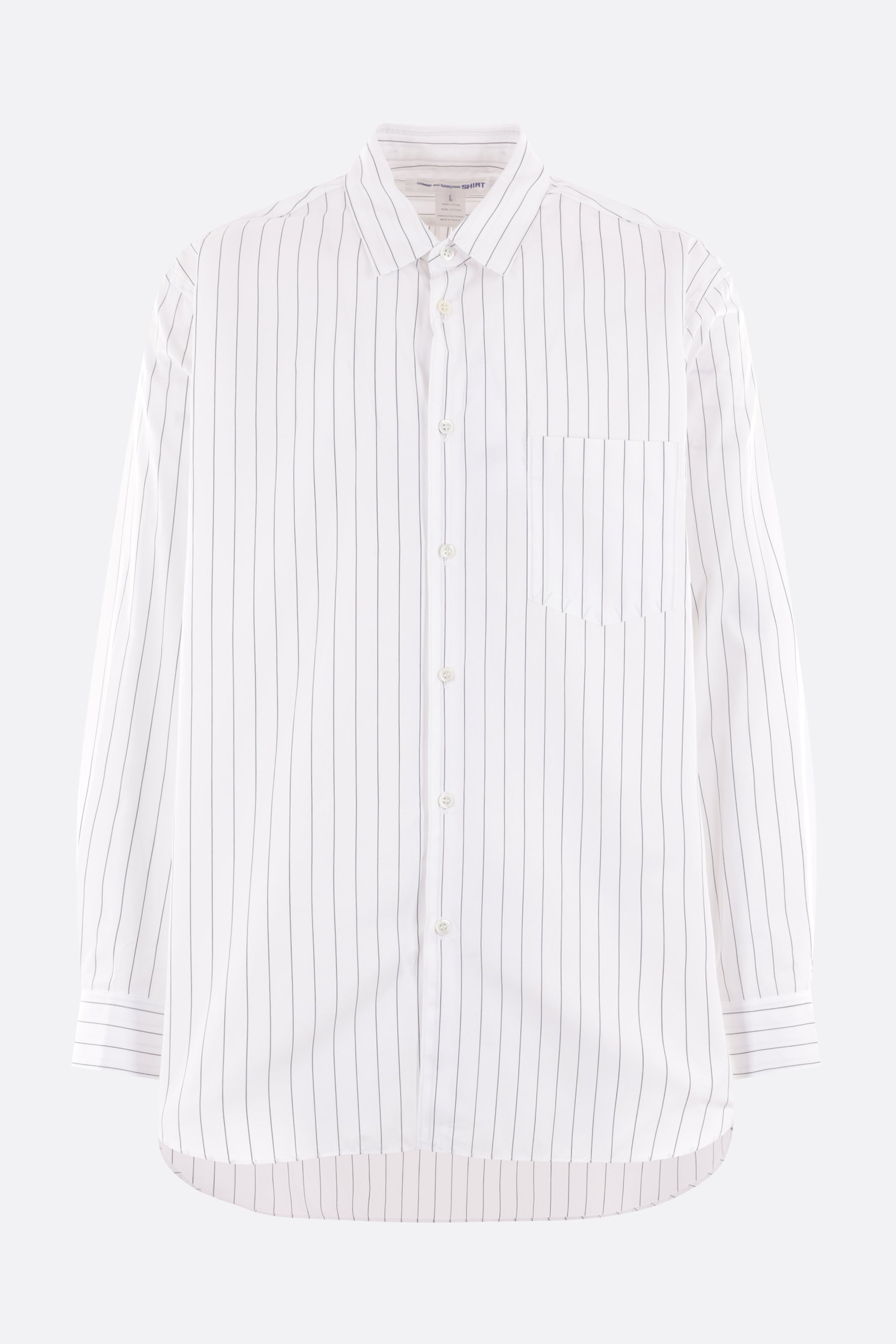 striped poplin oversized shirt