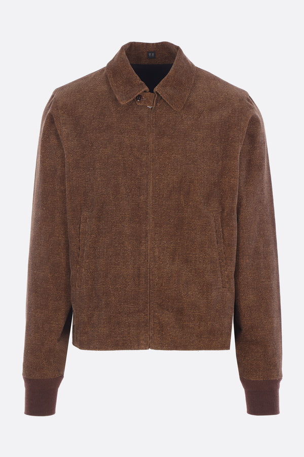 full-zip jacket in tweeduroy