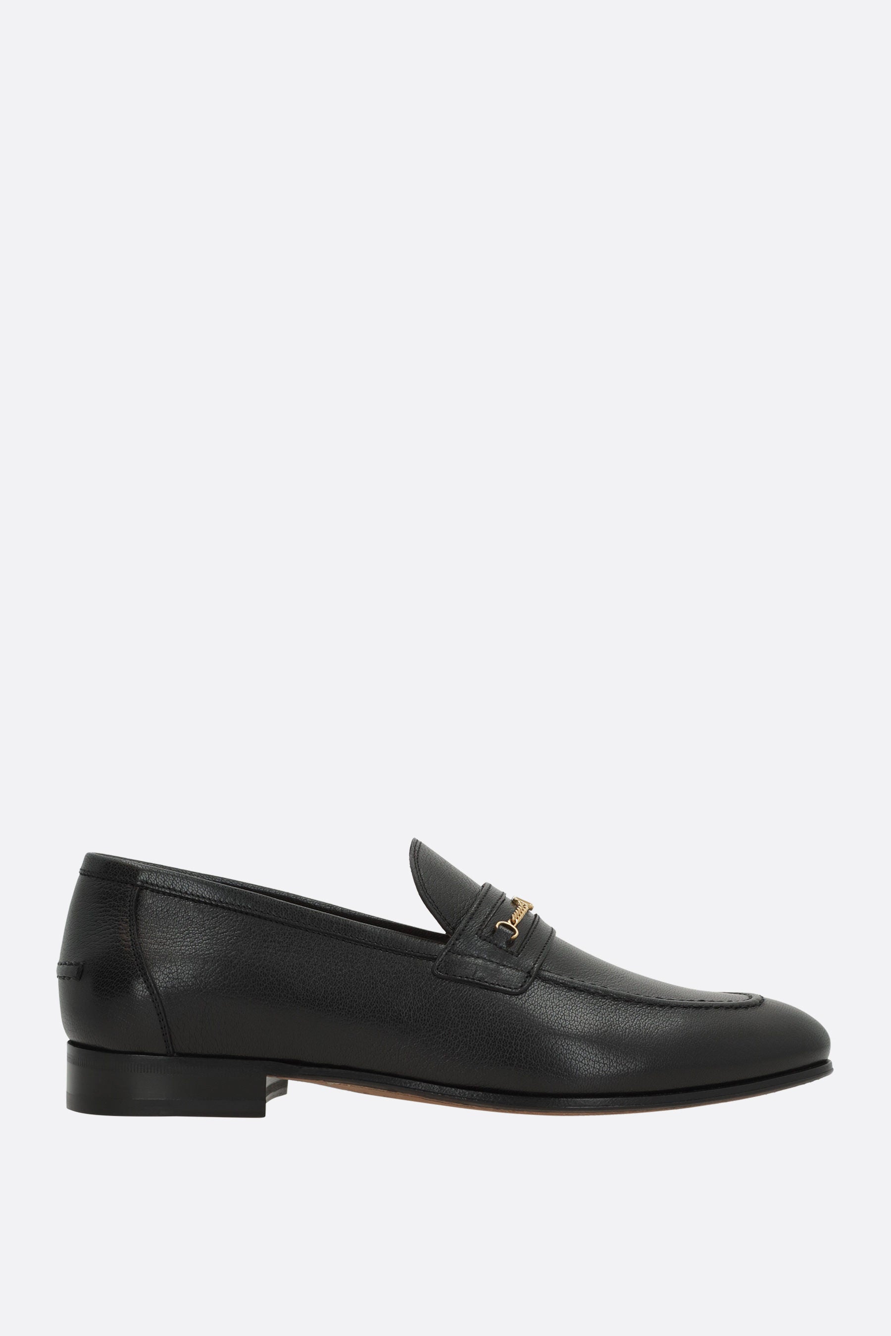 VLogo Signature loafers in grainy leather