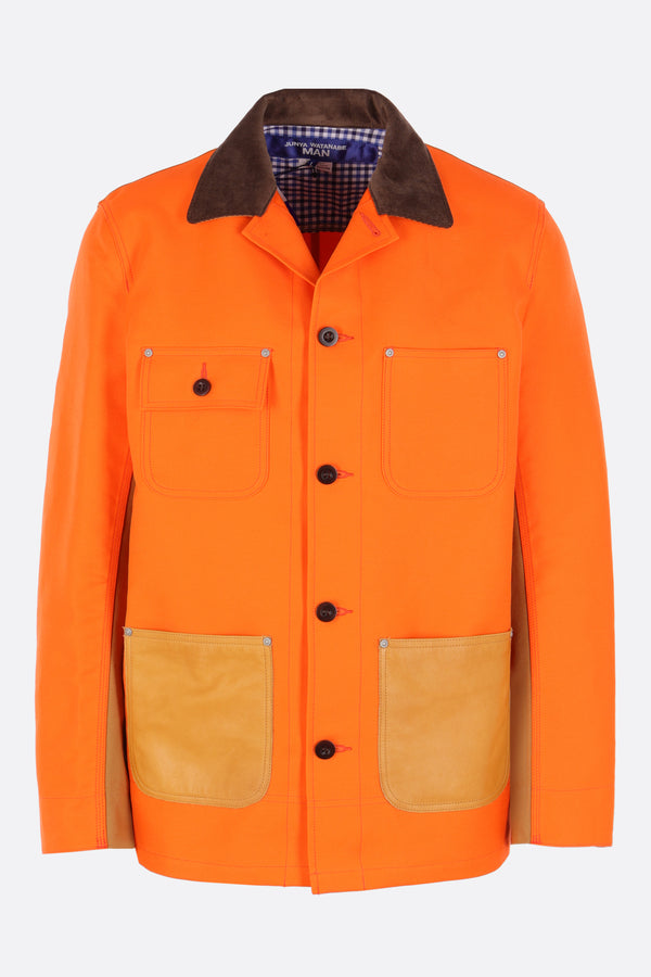 gabardine and canvas jacket