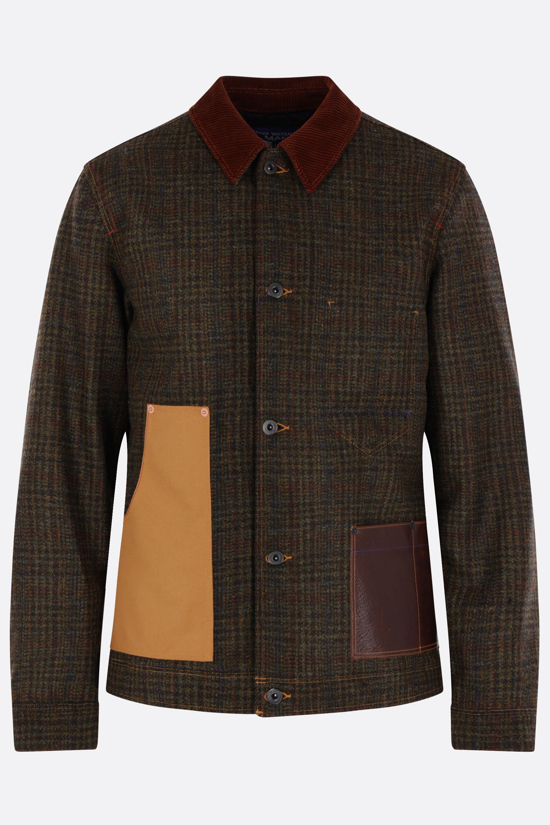 workwear jacket in check wool