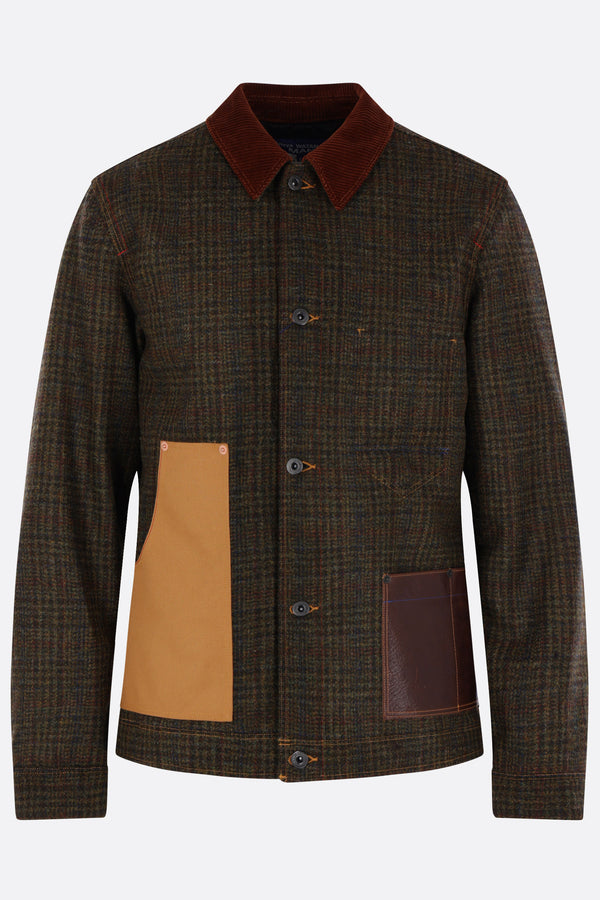 workwear jacket in check wool