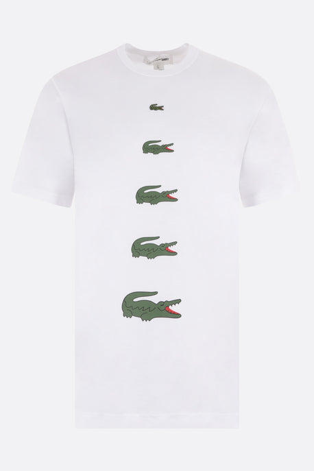 cotton t-shirt with logo patch / prints