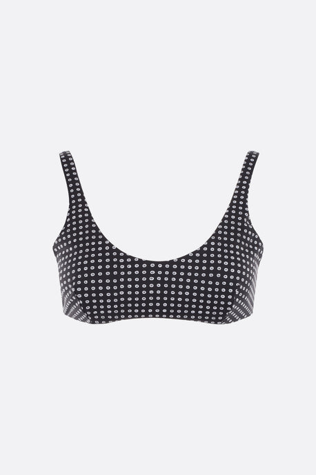 Vivi logo printed lycra bikini top