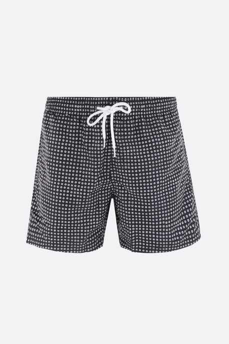 logo printed lycra swim shorts