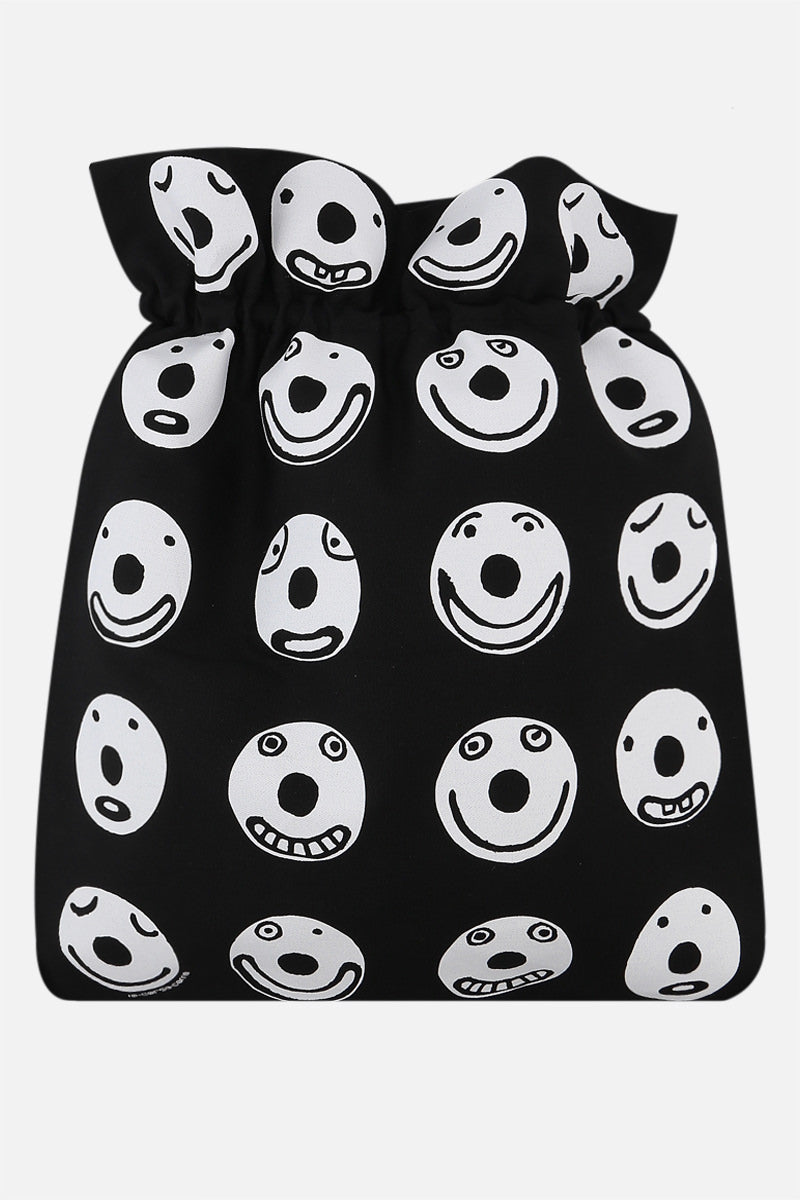 Smile print canvas backpack