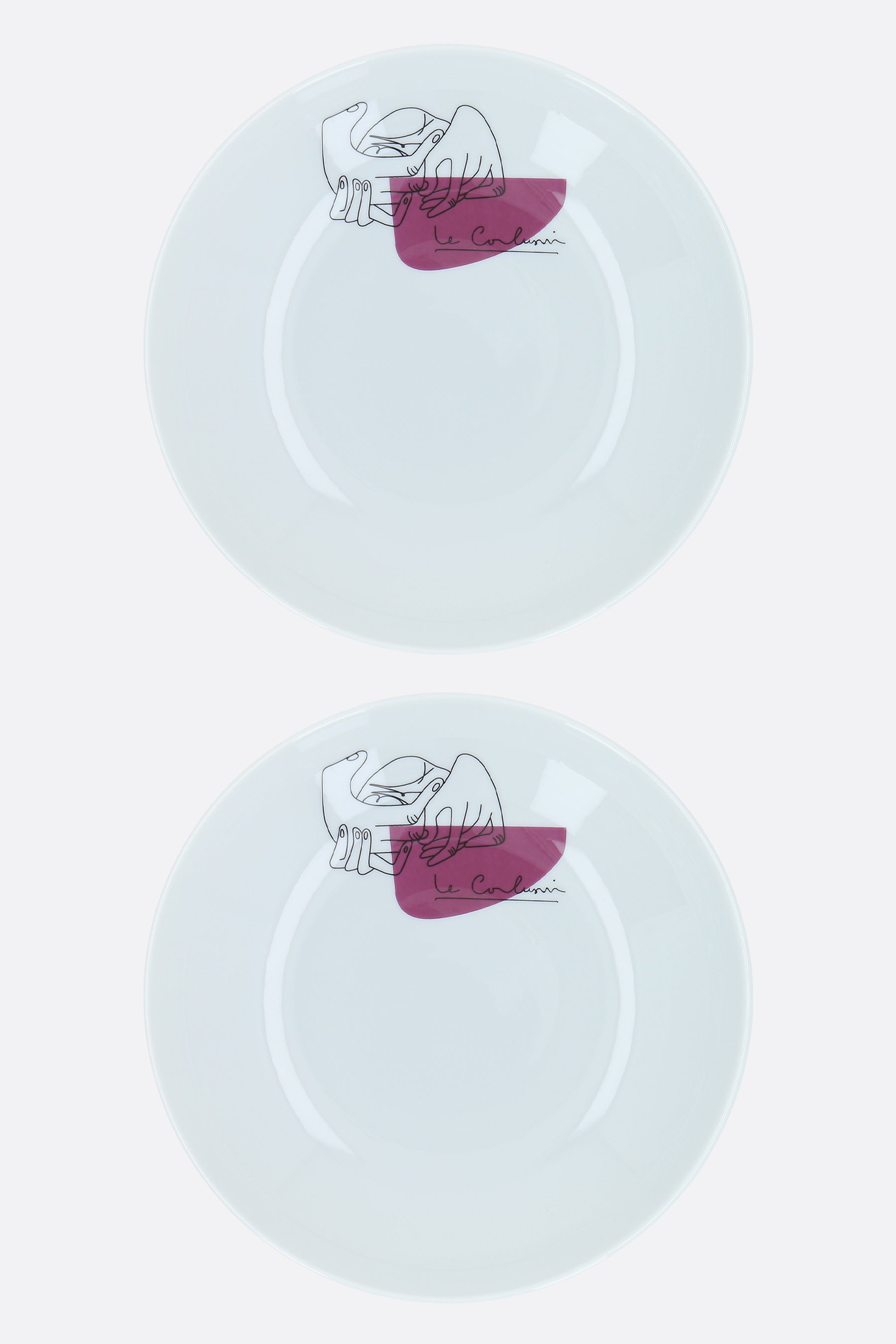 Service Prunier: porcelain two soup plate set