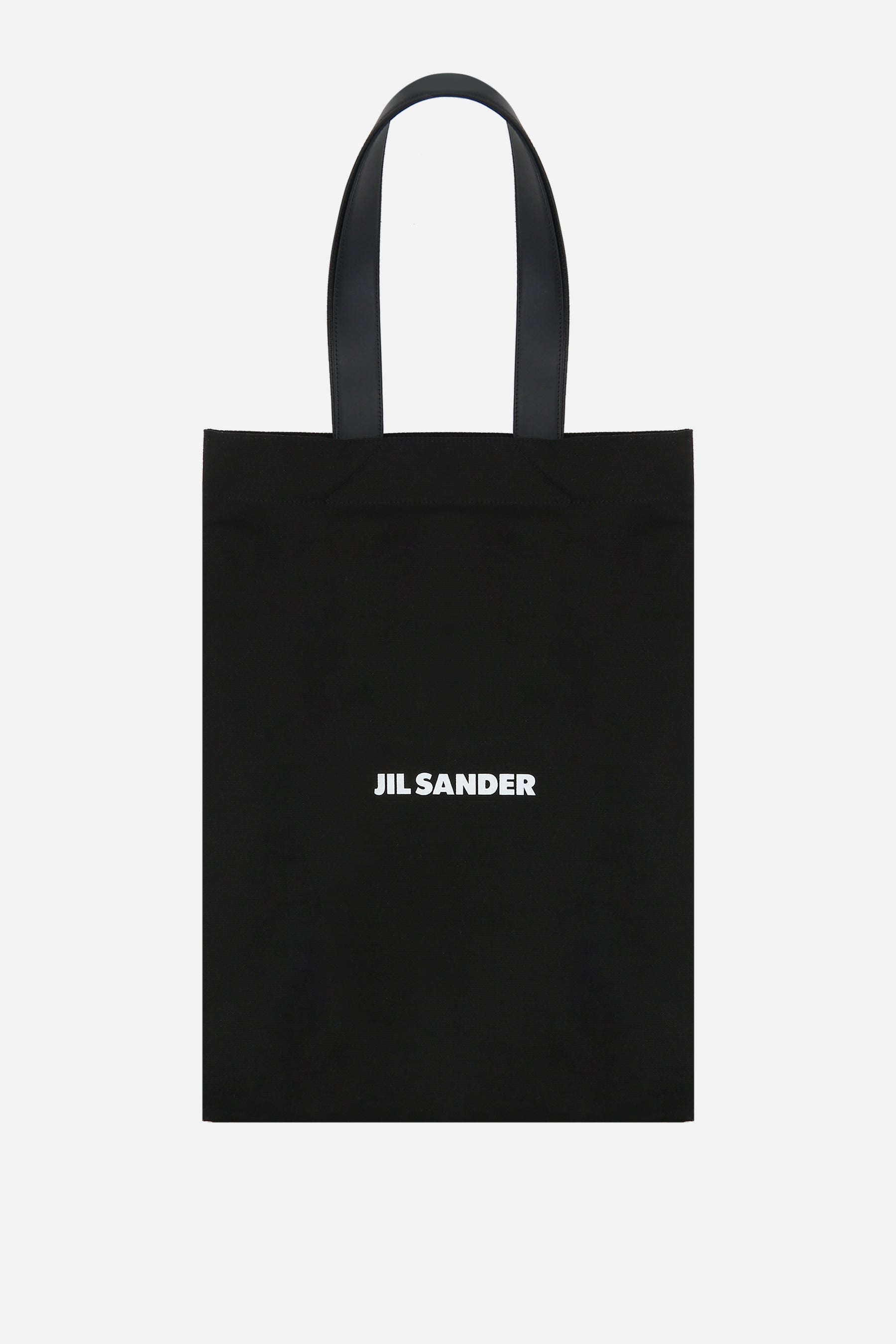 logo print canvas shopping bag