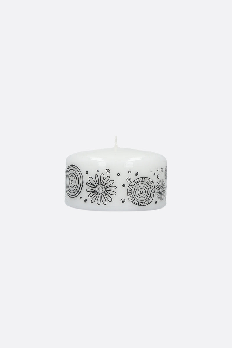 graphic printed small candle