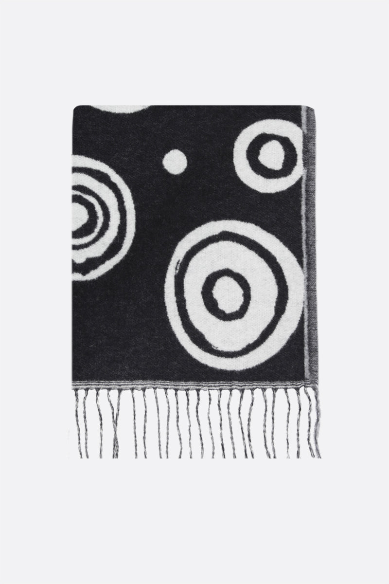 coperta reversibile in pura lana con cerchi signature