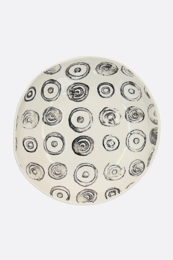 signature circles porcelain soup plate