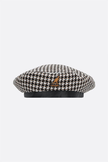 Tooth Grid houndstooth fabric beret