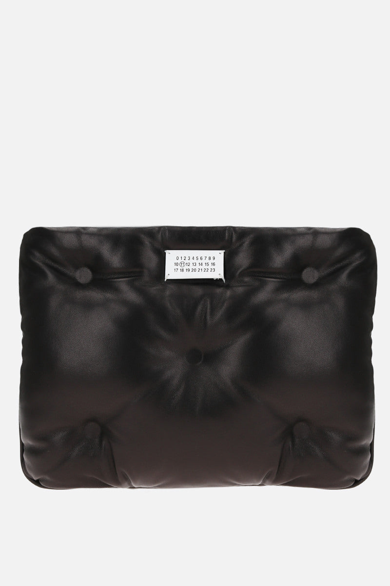 Glam Slam quilted nappa clutch