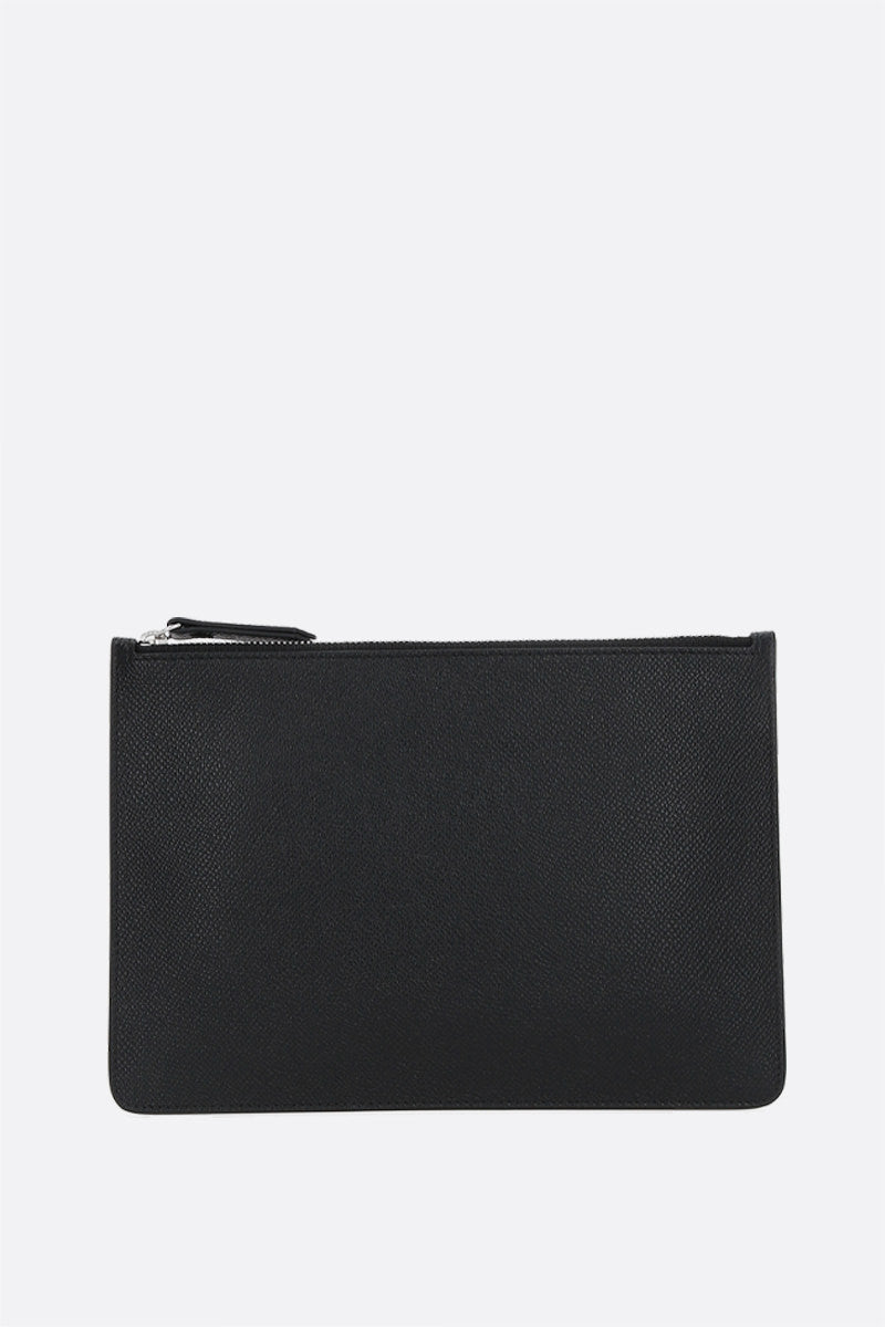 Four Stitches small textured leather clutch