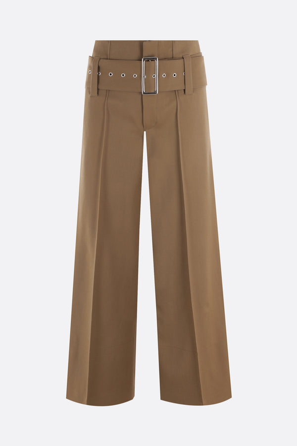 wide-leg cotton pants