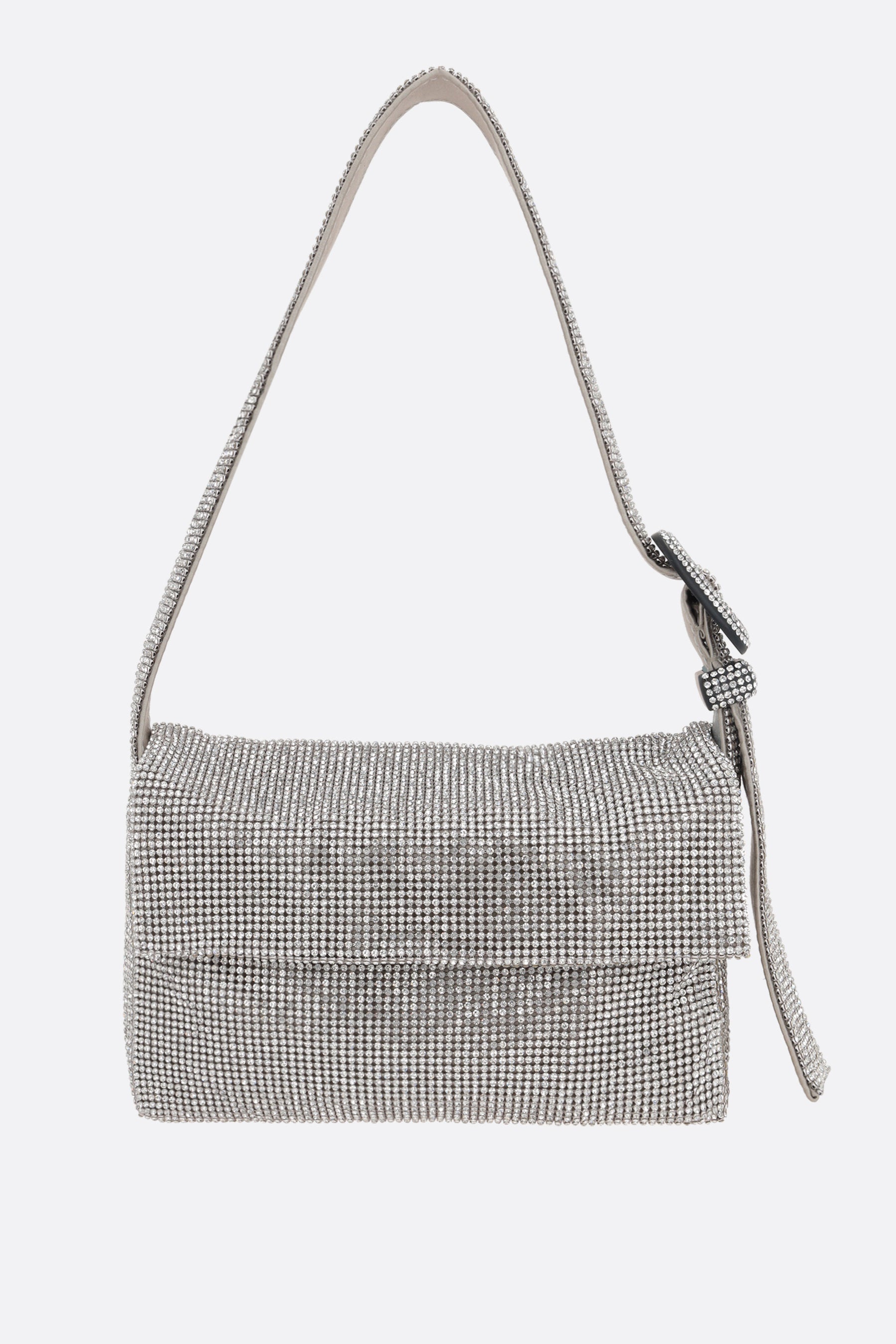 Vitty La Mignon crystal-embellished metal mesh shoulder bag