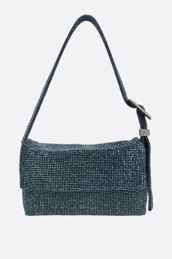 Vitty La Mignon crystal-embellished metal mesh shoulder bag