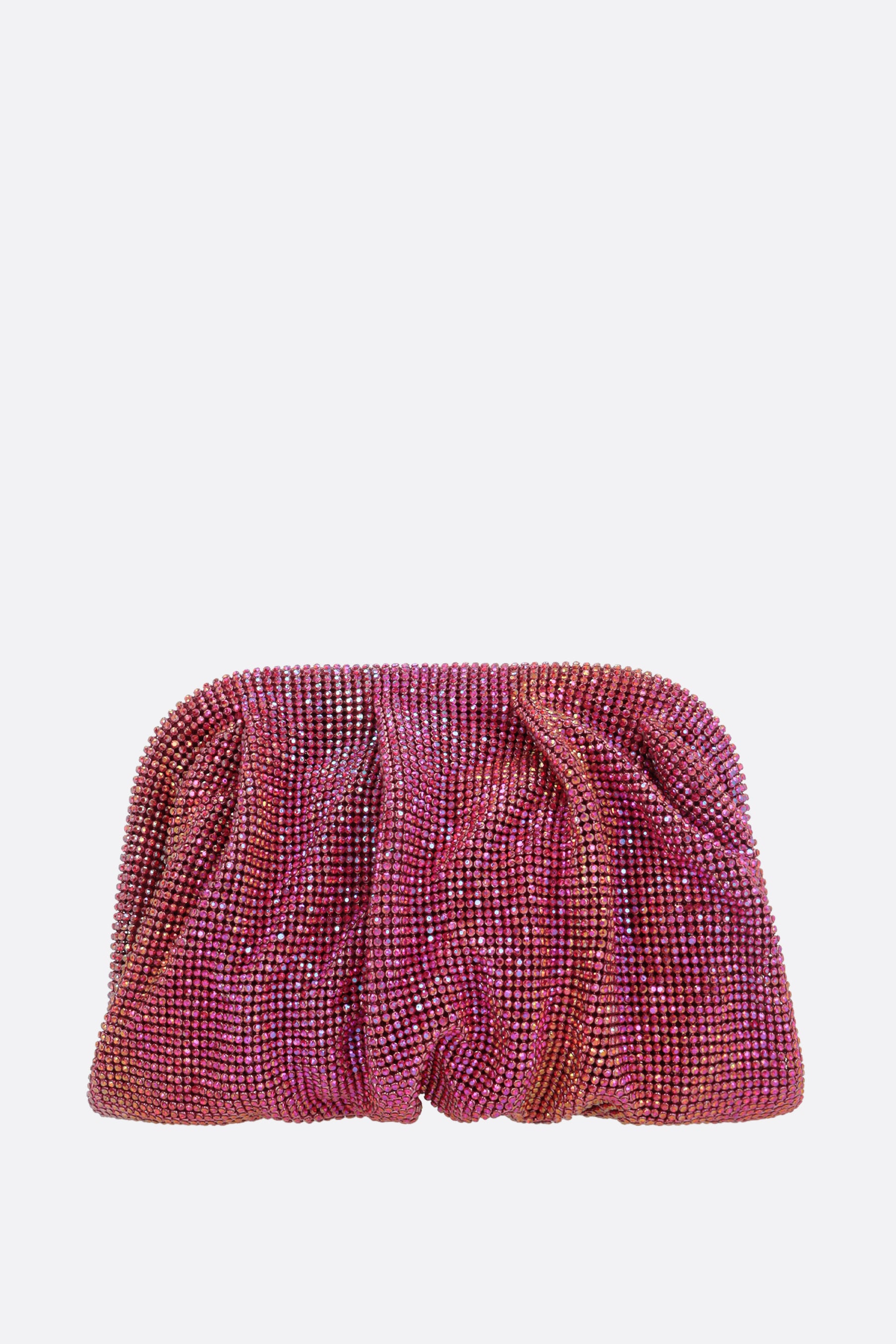 Venus La Petite crystal-embellished metal mesh clutch