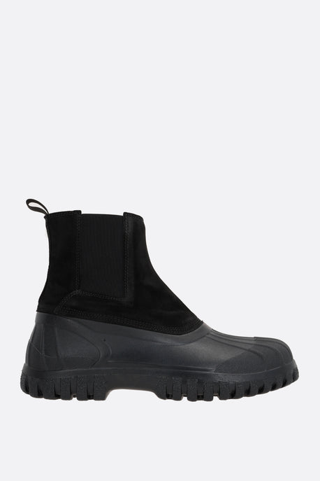 Balbi rubber and suede chelsea boots