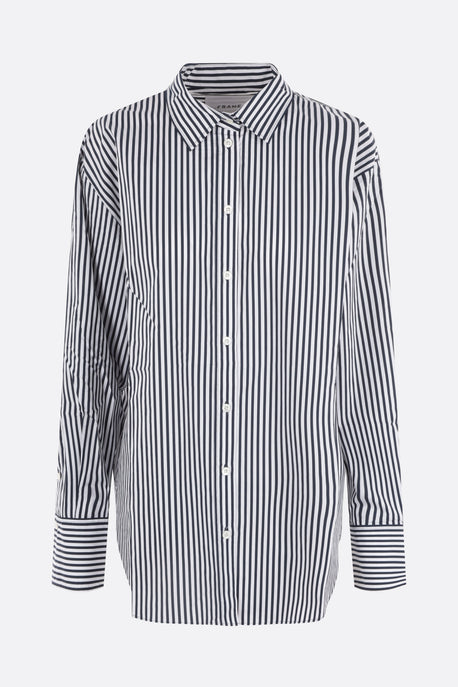 striped poplin oversize shirt