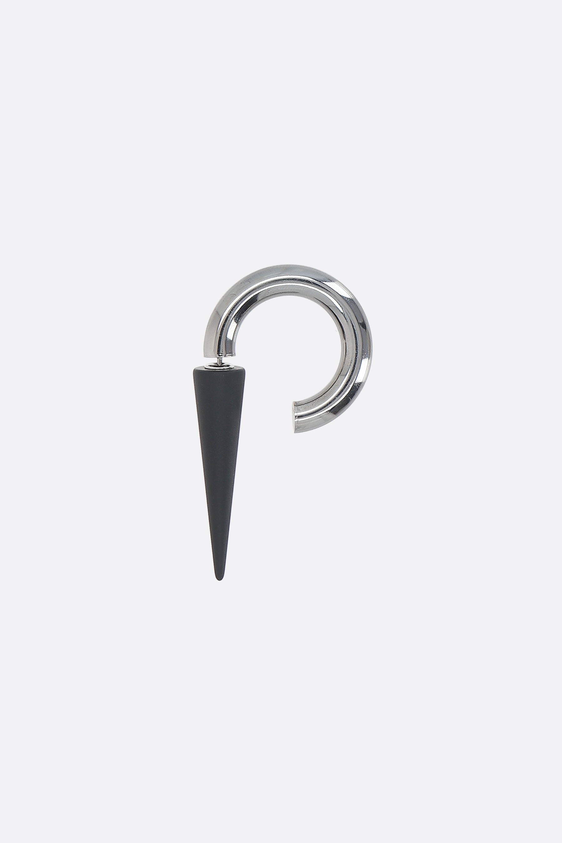 Spike sterling silver and plastic single earring