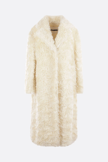 single-breasted mohair fur coat